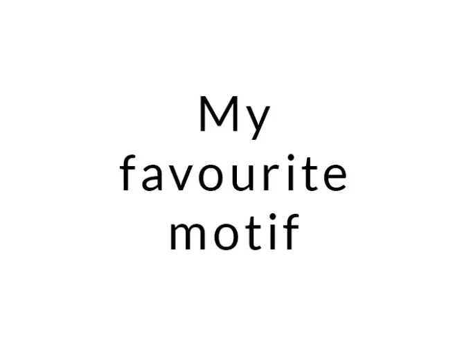 Notebook - My favourite motif